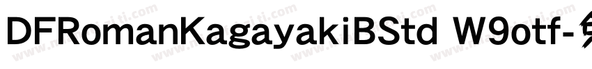 DFRomanKagayakiBStd W9otf字体转换